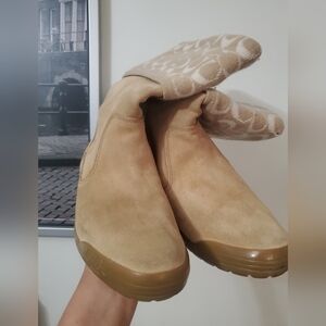 Coach Tan Suede Winter Boots